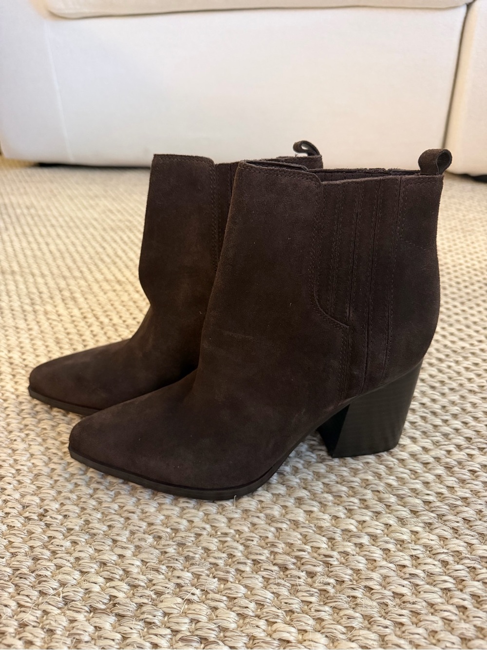 Marc Fisher Brown Suede Booties